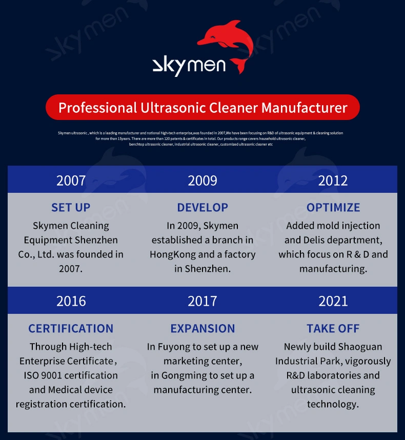 Potere ultrasonico degli Skymen più la macchina medica di pulizia ultrasonica 1080W con Heater Timer Benchtop Cleaner 30L