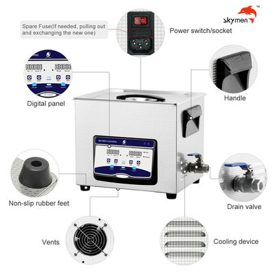 Pulitore ultrasonico intelligente di Digital 10L degli Skymen per il carro armato degli strumenti medici SUS304