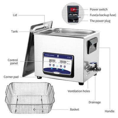 Una pulizia ultrasonica Mchine di 2,85 galloni per l'eliminazione del punto di saldatura con il potere calorifico 200w per eliminare resina
