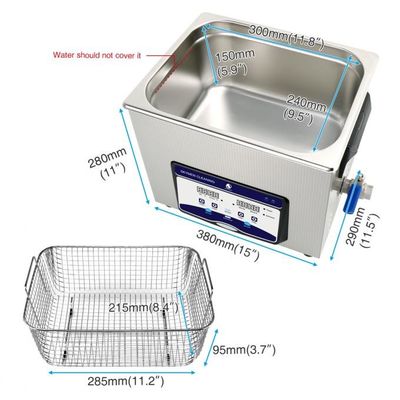 Una pulizia ultrasonica Mchine di 2,85 galloni per l'eliminazione del punto di saldatura con il potere calorifico 200w per eliminare resina